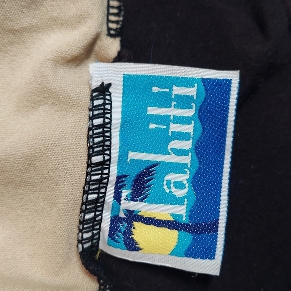 TAHITI SUN & MOON BLACK & GOLD SWIMSUIT Size L - Picture 9 of 9